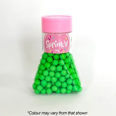 Sugar Balls Green 8mm | 100g | SPRINK'D
