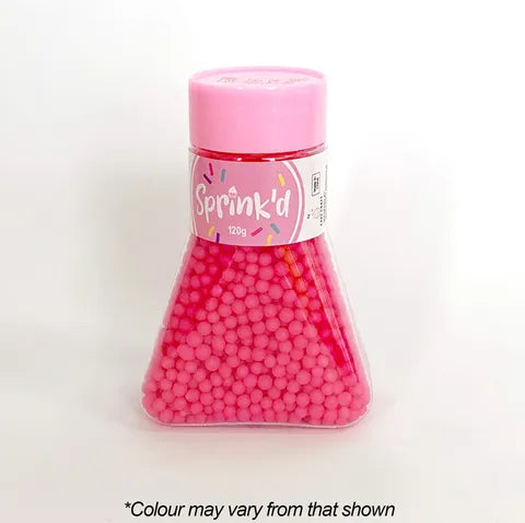 Sugar Balls Bright Pink 4mm | 120g | SPRINK'D
