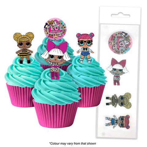 LOL Surprise Doll Cupcake Wafer Toppers 16pcs
