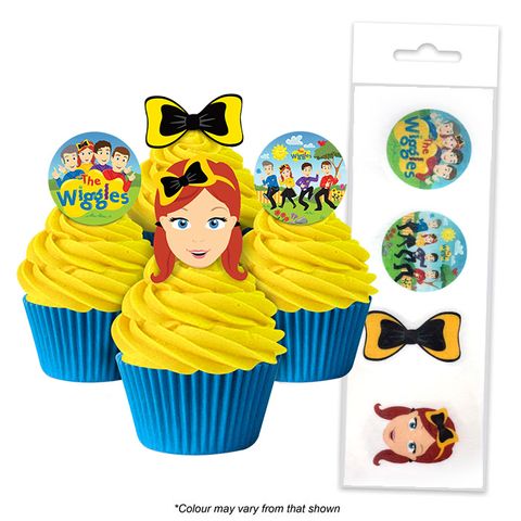 The Wiggles Cupcake Wafer Toppers 16pcs
