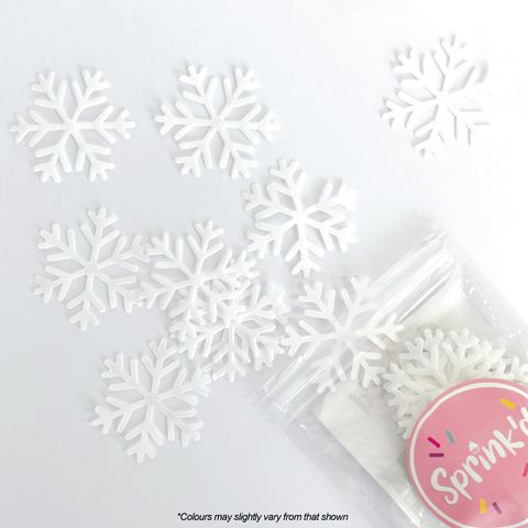 White Snowflake Wafer Sprinkles | SPRINK'D