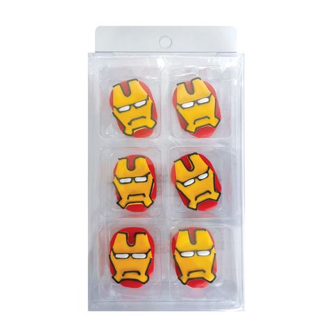 Iron Man Sugar Decorations 6pk