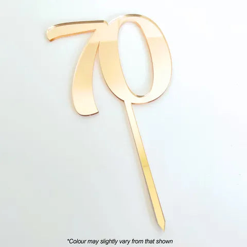 #70 Gold Mirror Acrylic Cake Topper | Cake Craft