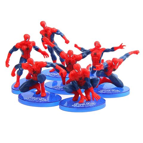 Spiderman Plastic Figurines 7pc set