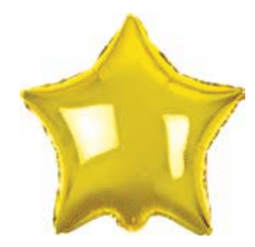 45cm Gold Star Shaped Foil Balloon