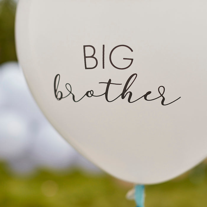 Hello Baby Balloon Big Brother White