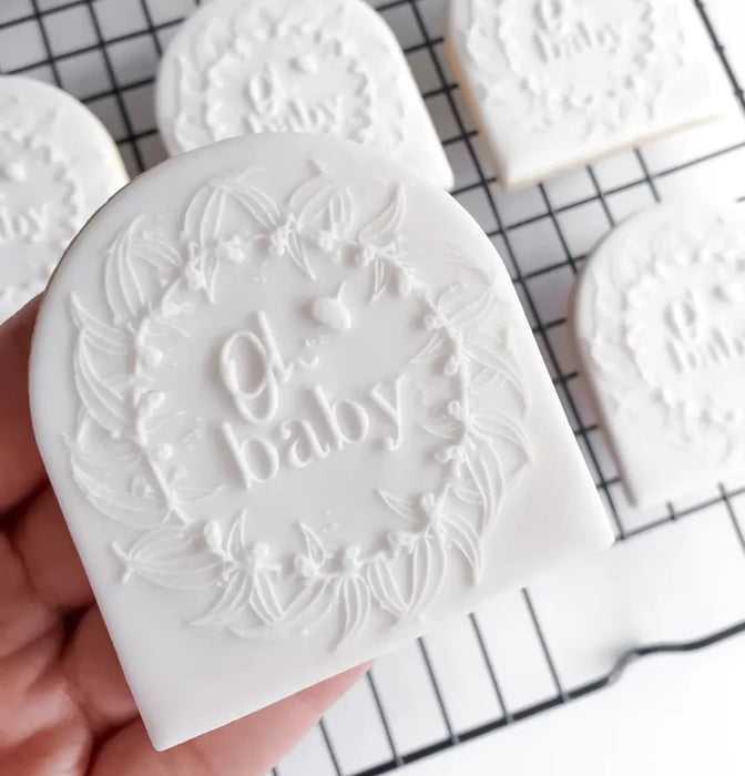 Oh Baby Australian Native Wreath Cookie Stamp