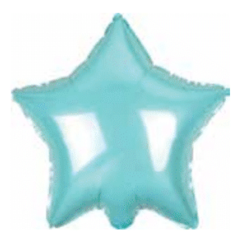 45cm Light Blue Star Shaped Foil Balloon