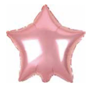 45cm Light Pink Star Shaped Foil Balloon