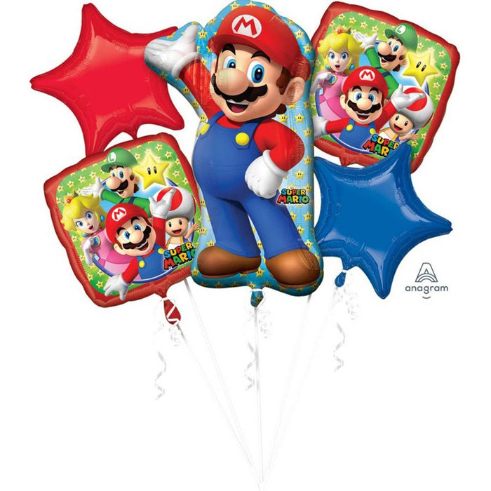 Super Mario Foil Balloon Bouquet