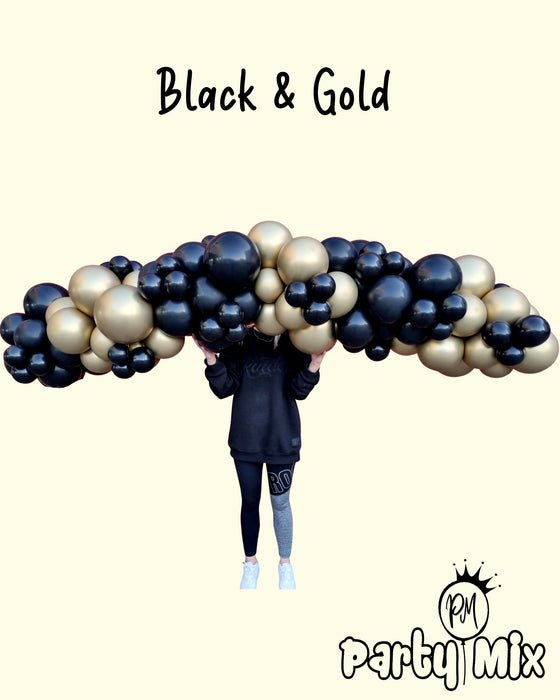 Black & Gold Balloon Garland