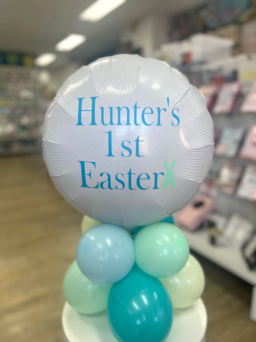 Personalised Easter Balloon Table Arrangement