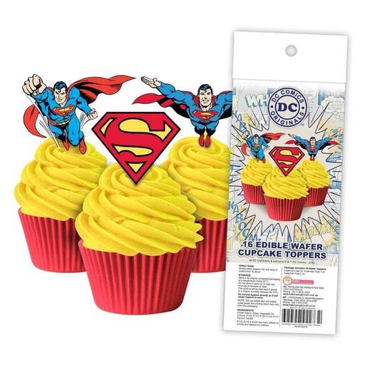 Superman Cupcake Wafer Toppers 16pcs *PAST BB*